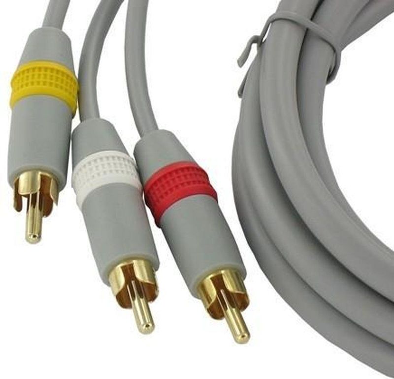 Composiet AV Kabel Geschikt Voor Nintendo Wi - Wii Mini en Wii-U / Grijs - 1,5 Meter