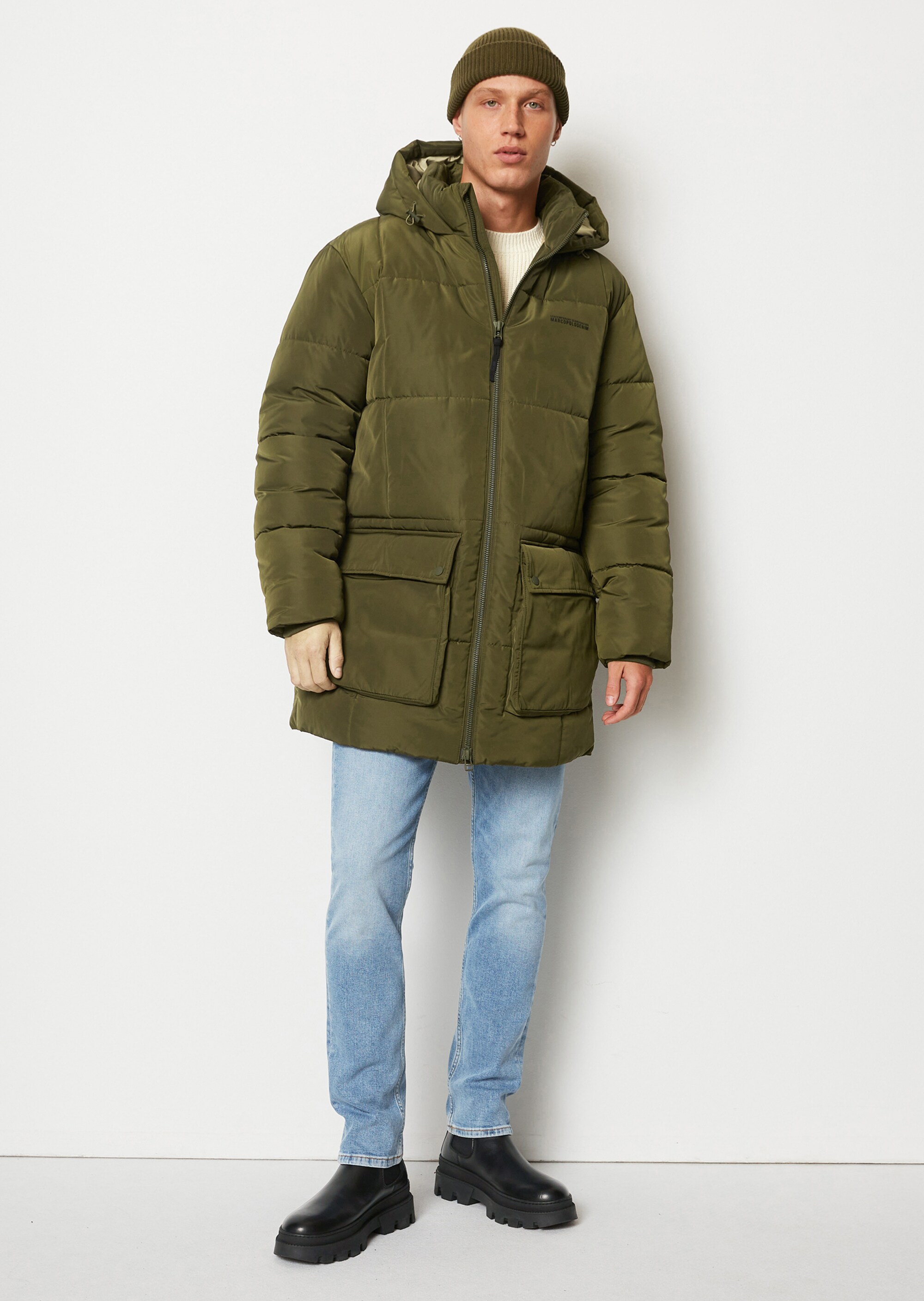 Puffer-Parka relaxed aus recyceltem Polyester