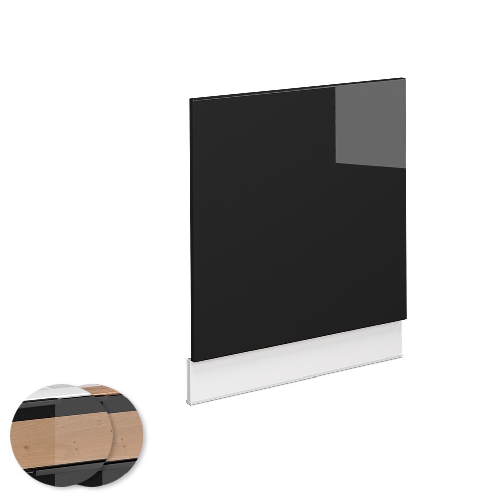 Vicco Geschirrspülerblende Geschirrspülfront Küchenmöbel Fame-Line Weiß Schwarz 60 cm modern Hochglanz