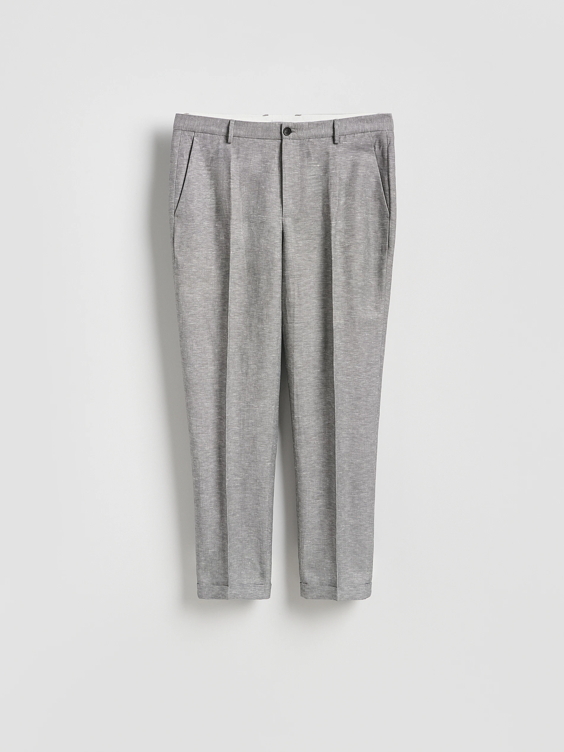 Hose im Regular-Fit mit hohem Leinenanteil
