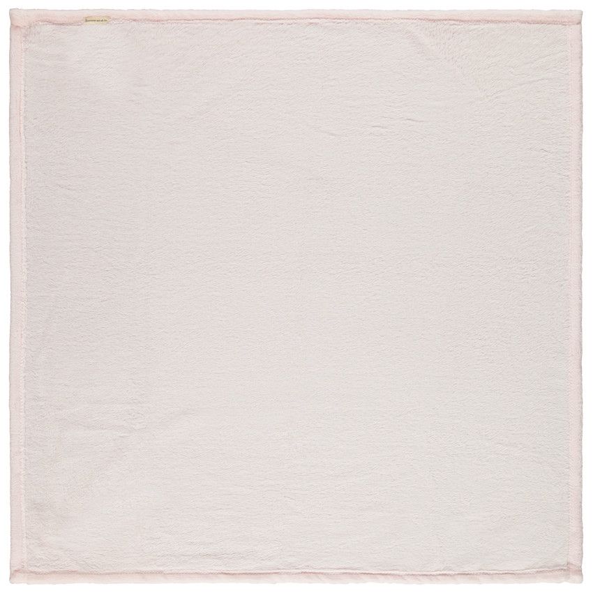 Couverture en sherpa unie 75x75 cm - Rose