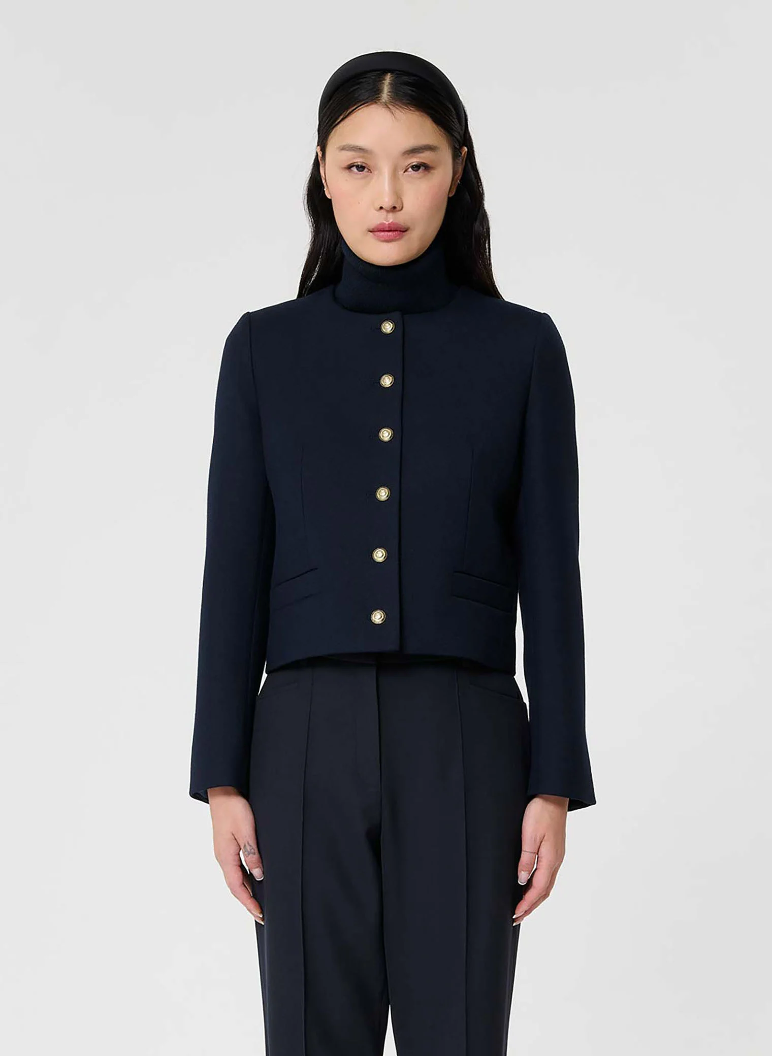 VESNA - Veste col rond| Bleu