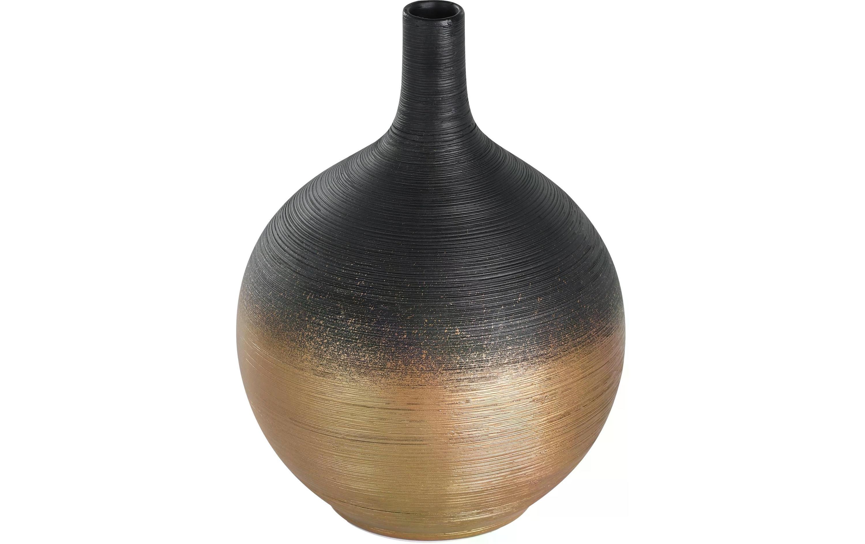 Vase Saryksu 22 cm, Gold/SchwarzBlumenvase