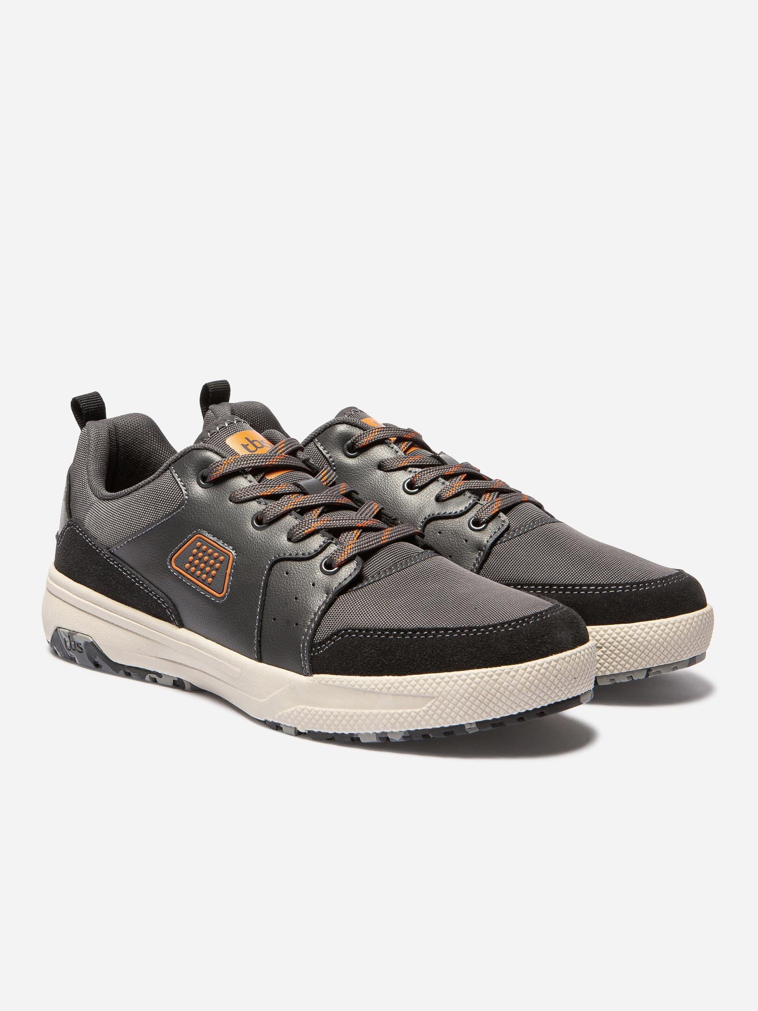 Baskets Homme Semelle Grip Cuir Gris