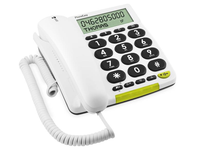 Doro Tischtelefon PhoneEasy 312cs Weiss Bedienungsfreundliches Telefon mit grossem Display