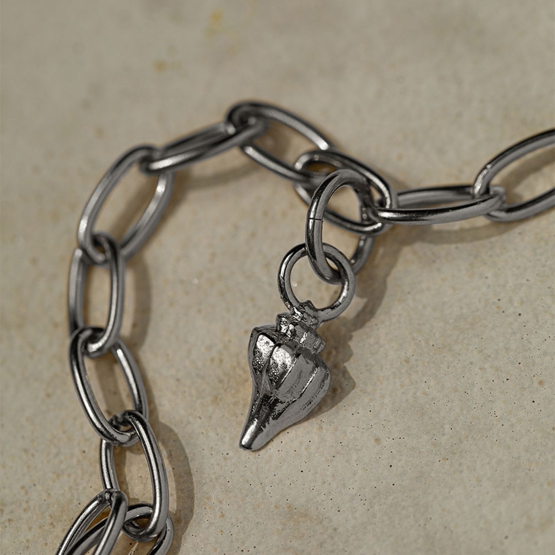 Paul Hewitt Charm Sea Shell Marinium Ocean Steel Silbrig