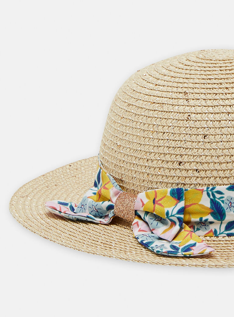 Chapeau en paille cérémonie pour fille