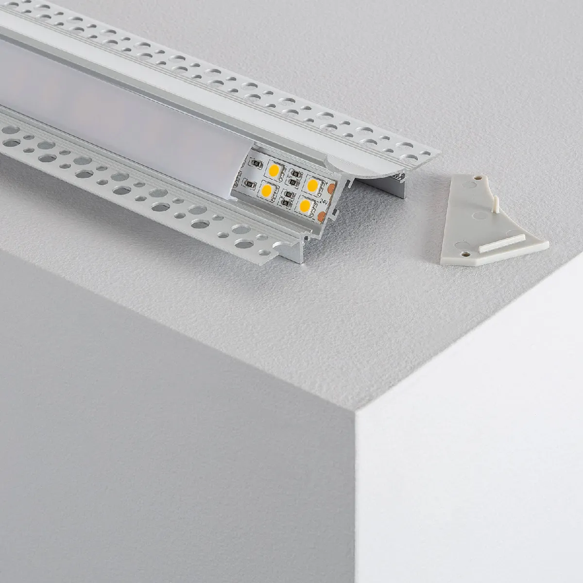 Ledkia Profilé Aluminium Encastrable Continu