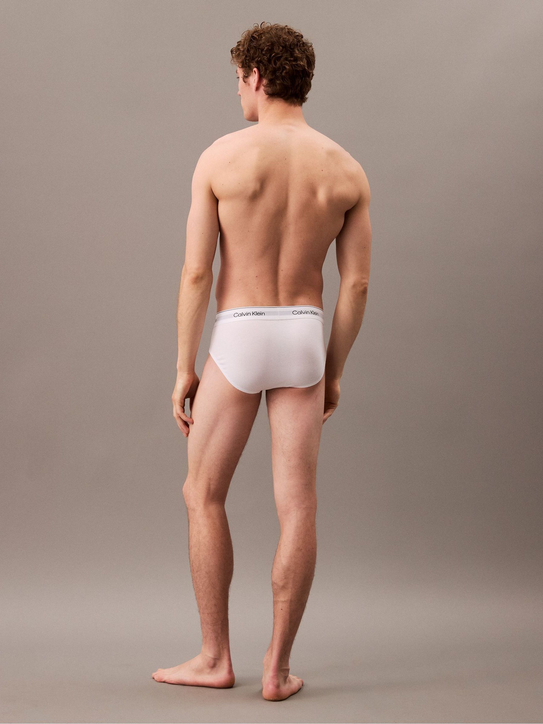 Wit - Calvin Klein 3 Pack Briefs - Icon Cotton Stretch
