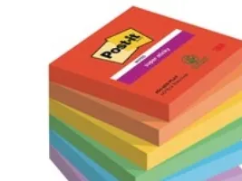 Post-it® Super Sticky Notes Playful 76x76 mm - (6 stk.)