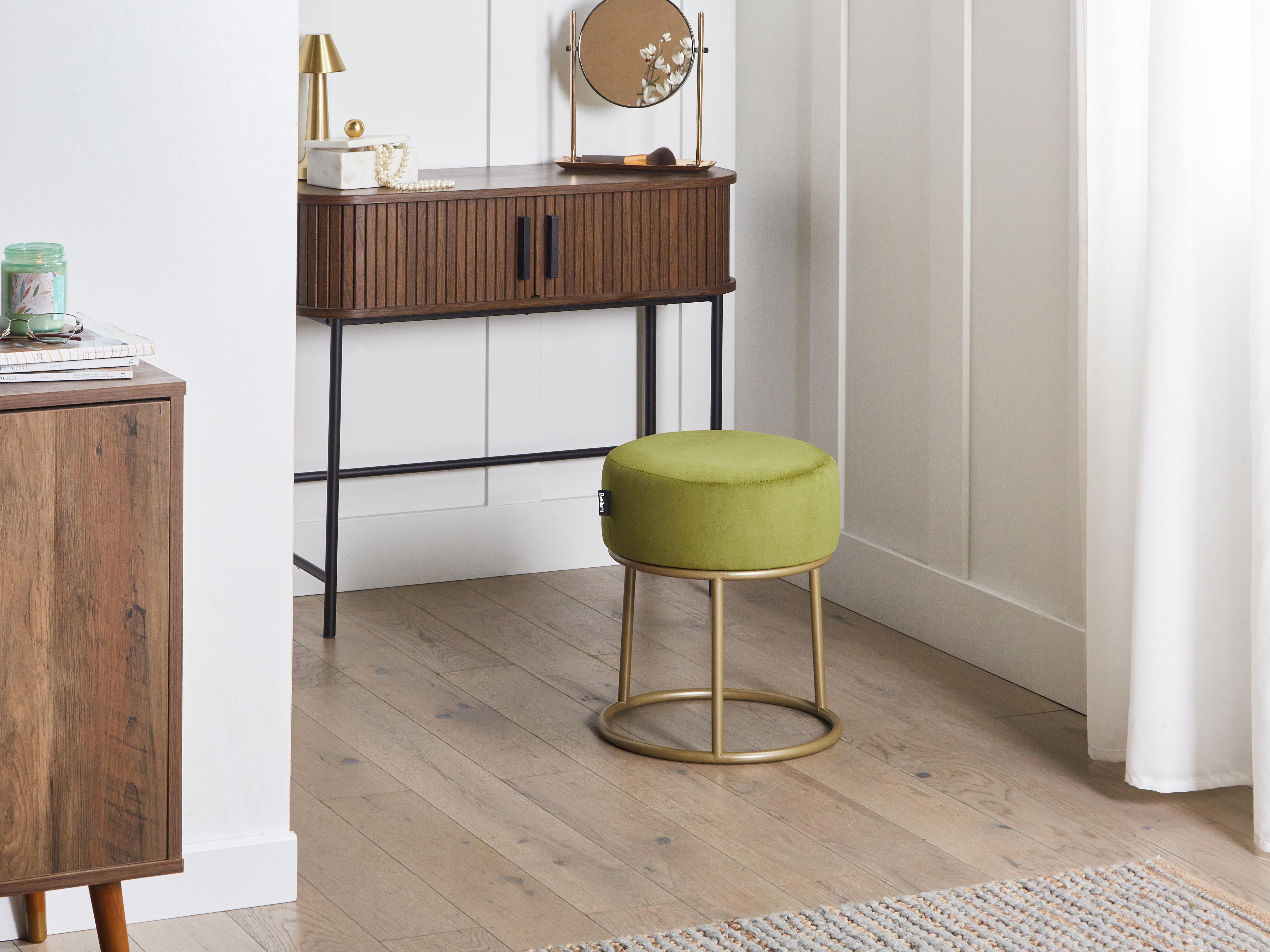 Hocker DELCO Fluweel Limoengroen