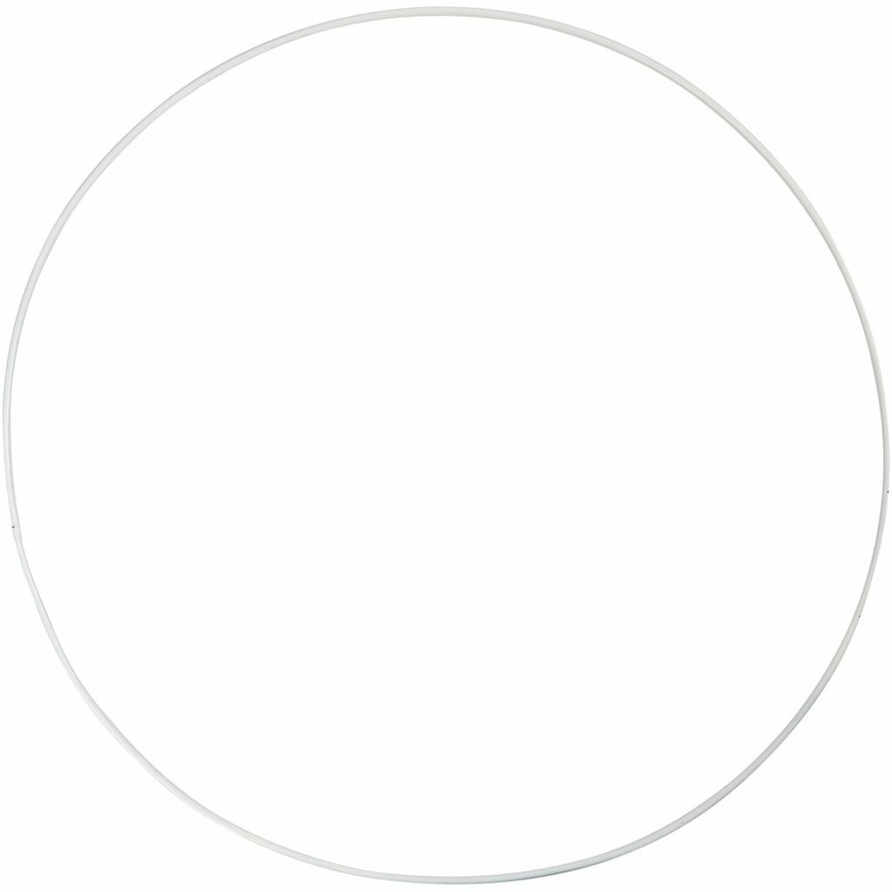 5 cercles en métal blanc - ø 30 cm