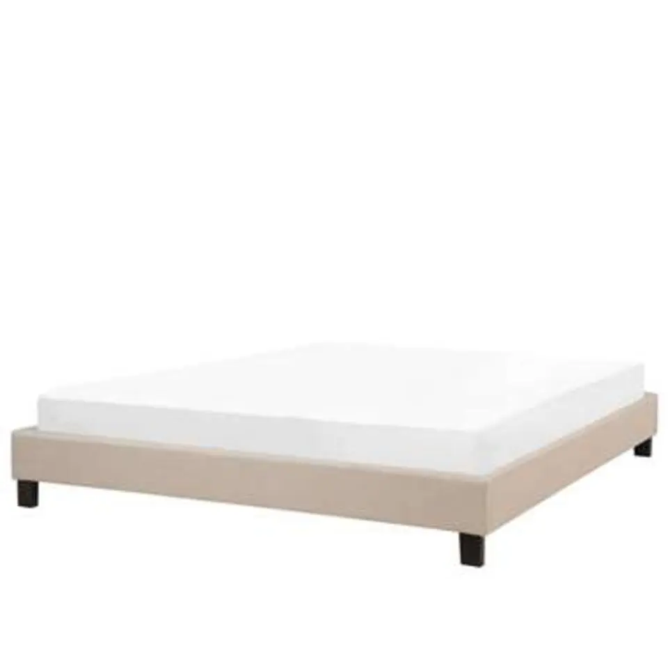 ROANNE - Tweepersoonsbed - Donkerhout - 180 x 200 cm - Polyester