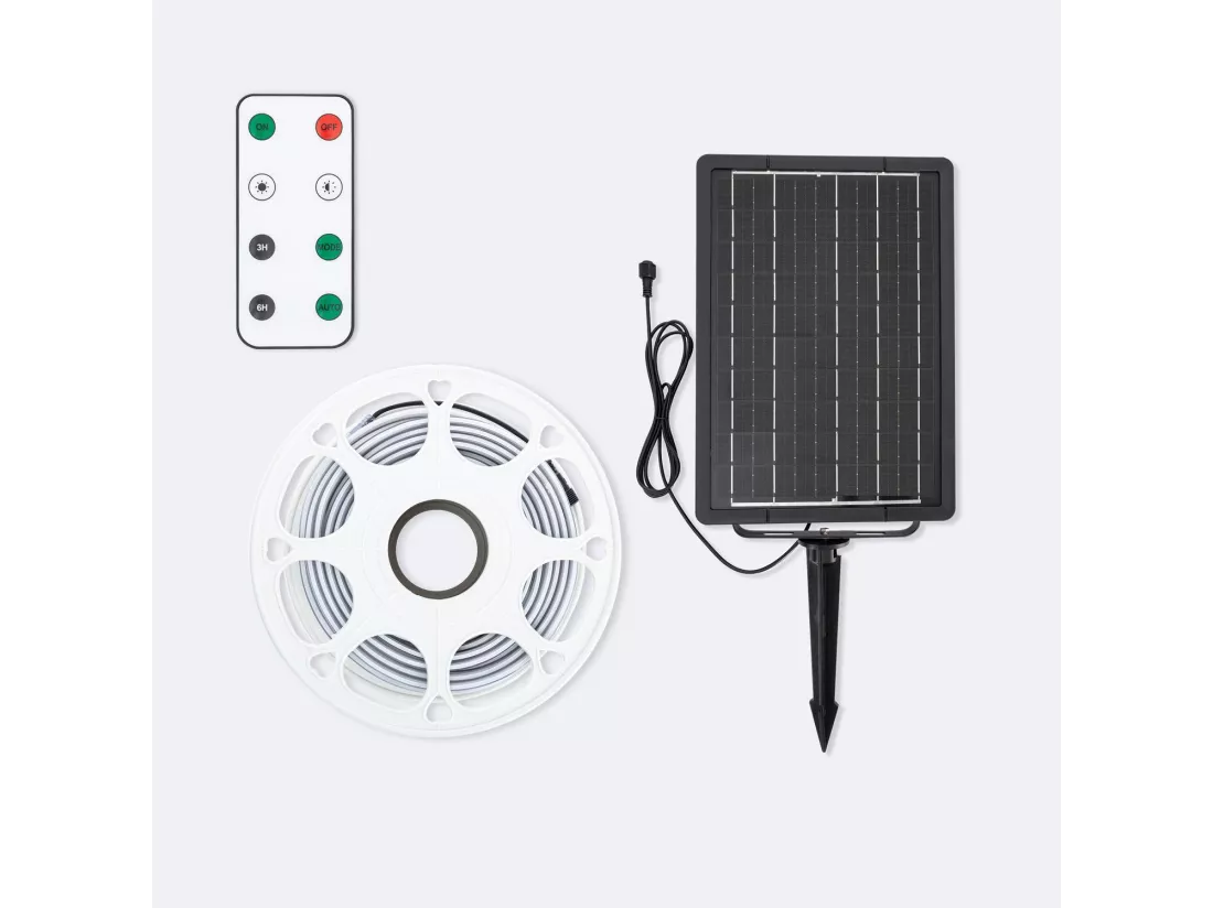 Ruban LED Extérieur Solaire 24V DC SMD2835 60 LED/m 20m IP65 Largeur 12mm Coupe 100 cm RGB