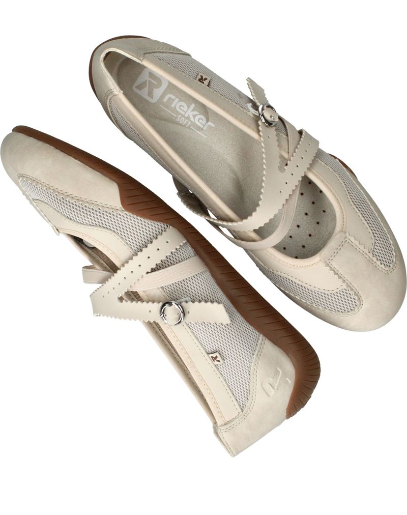 Rieker Sport Ballerina's Beige Dames