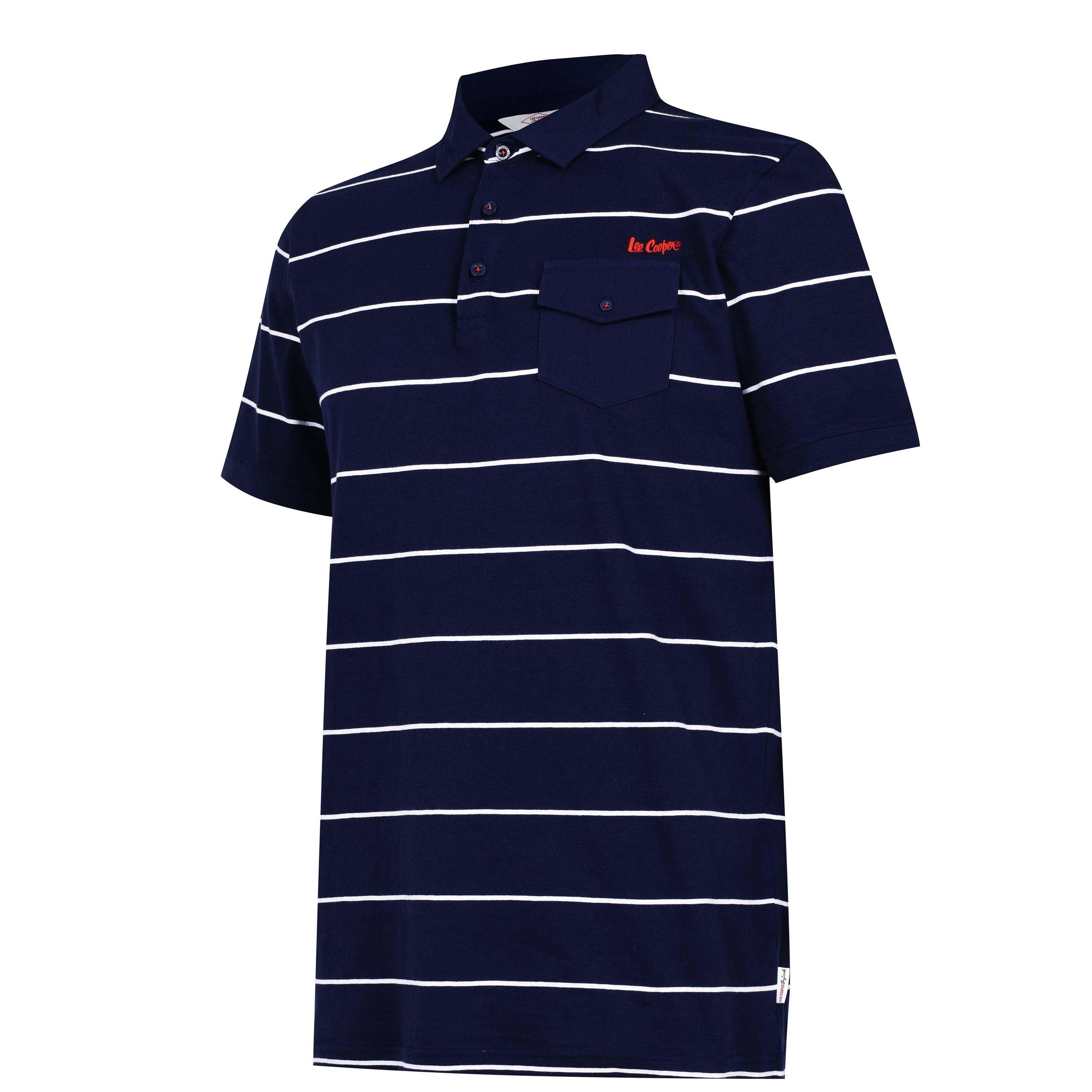 Lee Cooper Stripe Polo Mens