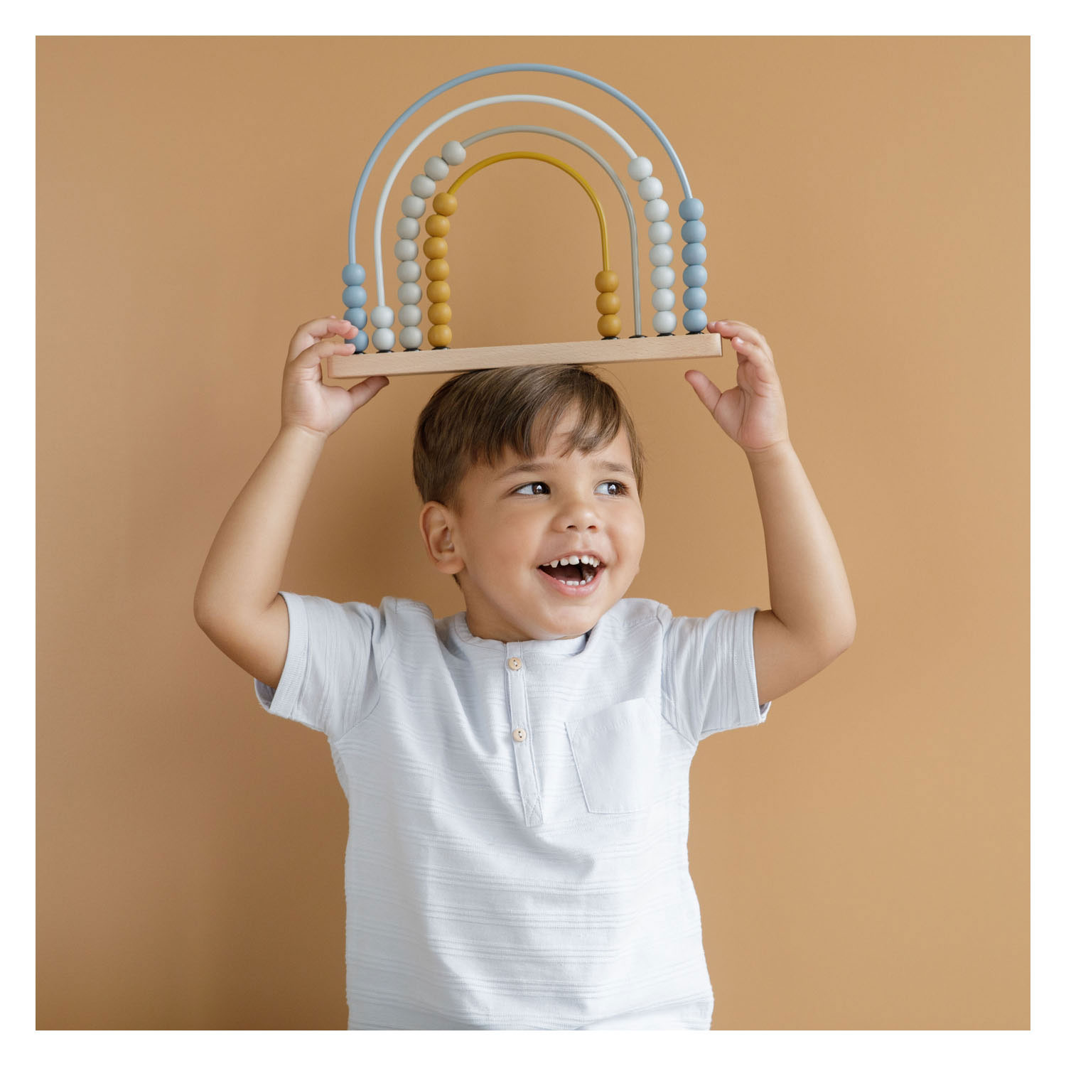Little Dutch Houten Regenboog Telraam Blauw