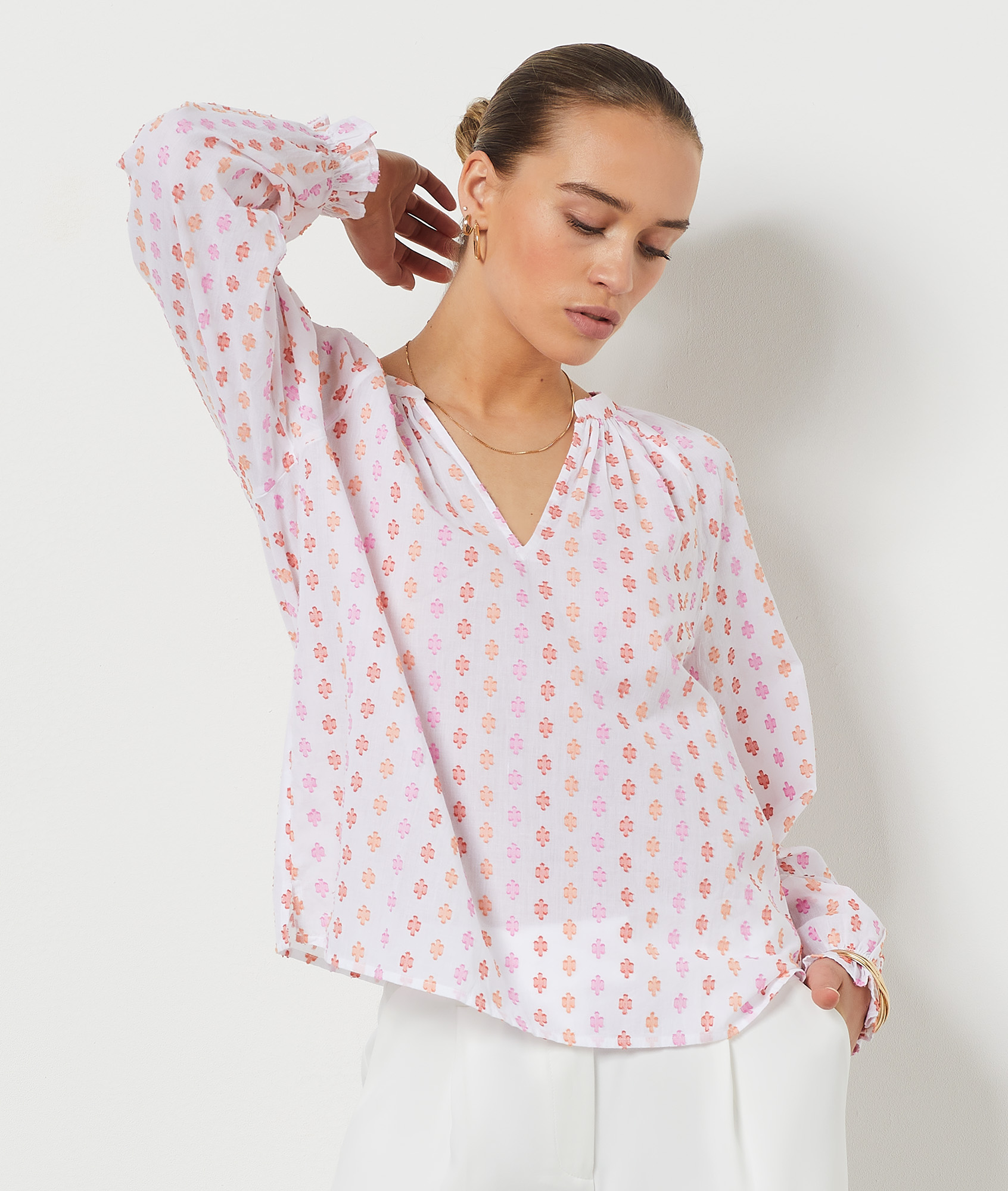 Blouse imprimée 100% coton