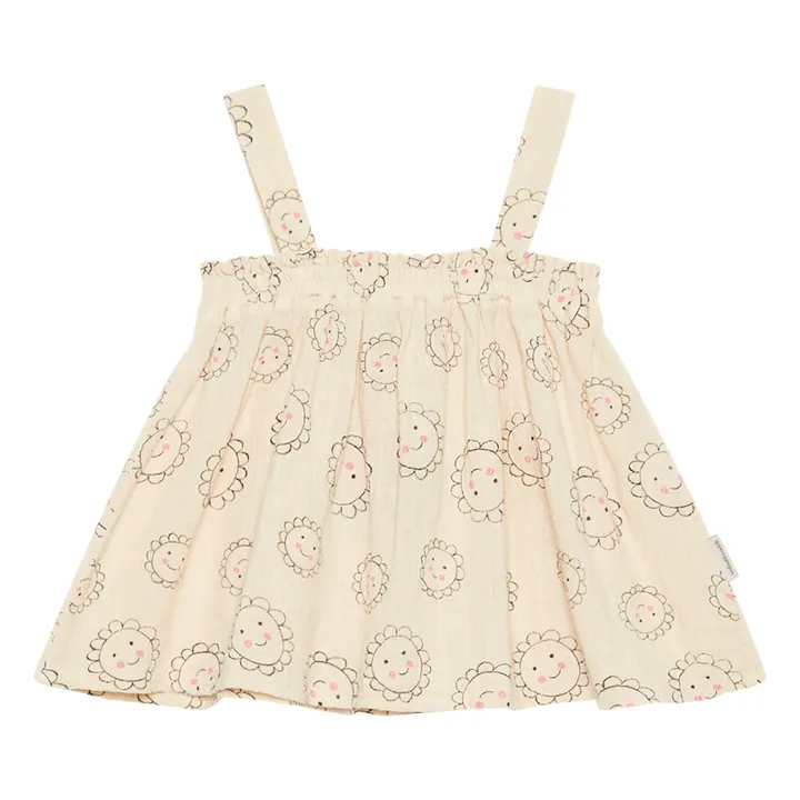Weekend House Top Fleurs Coton Bio | Crème