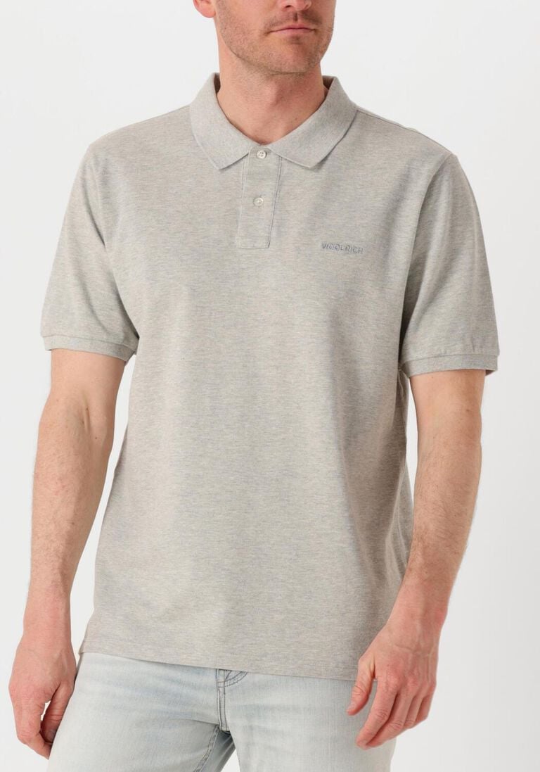 lichtgrijze woolrich polo classic american polo