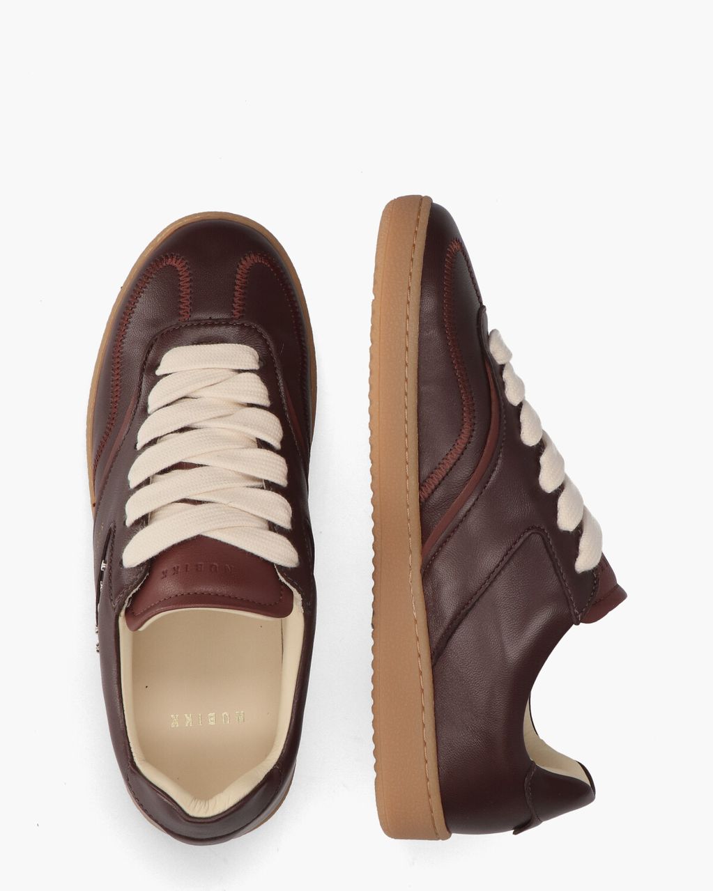 Nubikk Ray Owen Studs Bordeauxrood Damessneakers