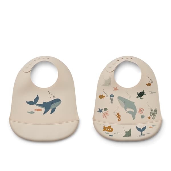 Tilda Bib Sea creature/Sandy 2-Pack Liewood