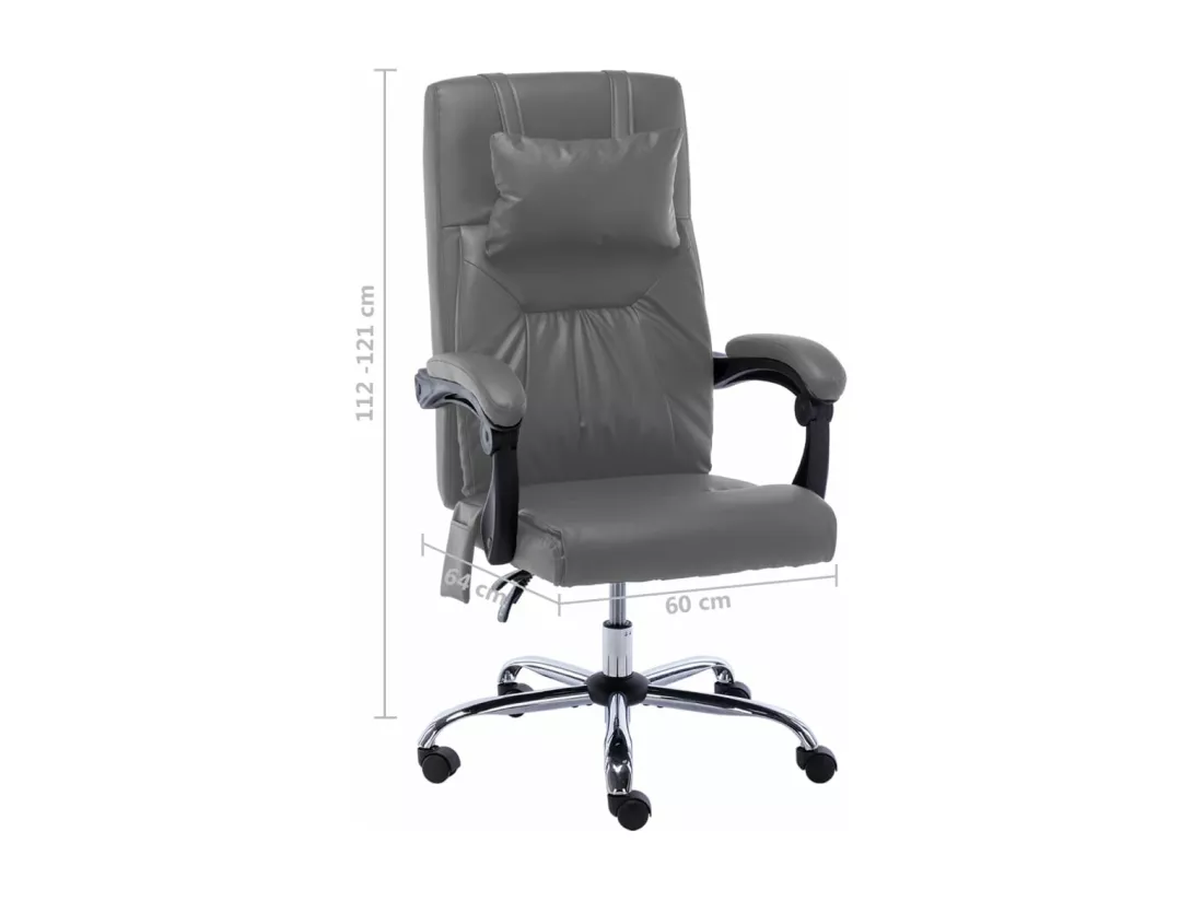 Prolenta Premium - Chaise de bureau de massage Anthracite Similicuir