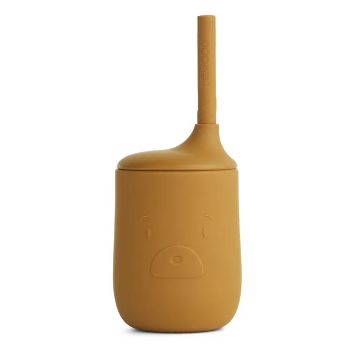 Liewood Gobelet avec paille Ellis en silicone | Caramel
