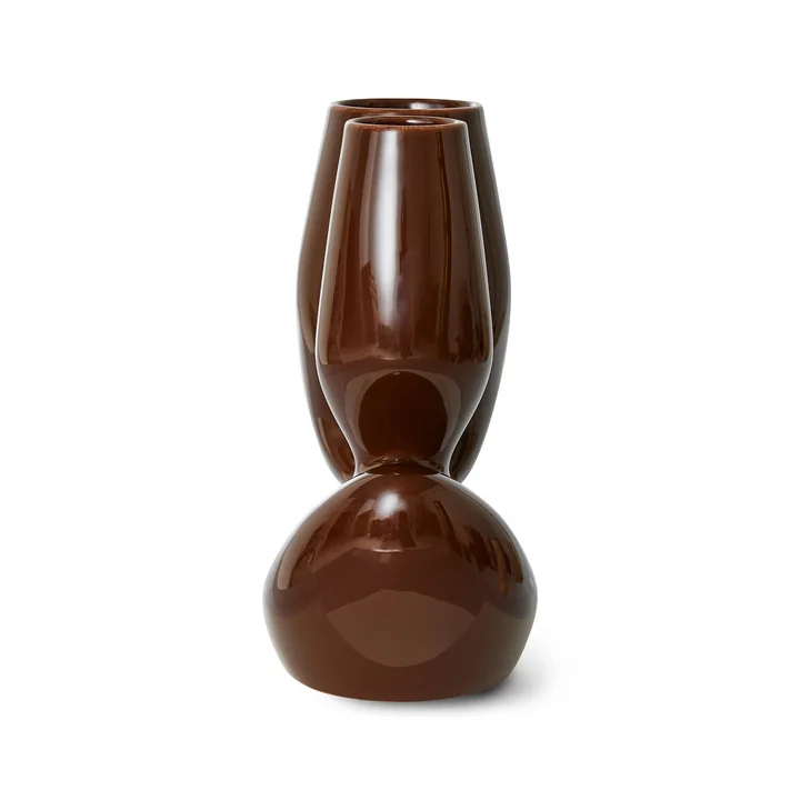 HKliving - Keramik Vase Organic, L, espresso