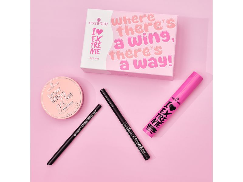 essence I Love Extreme eye set Wing It Augen-Set, für den natürlichen Alltagslook oder auch dramatischen Auftritt