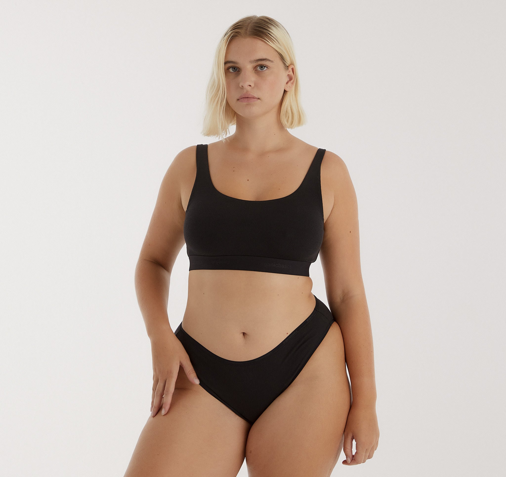 ORGANIC COTTON<br>Core Rib High-Leg Briefs