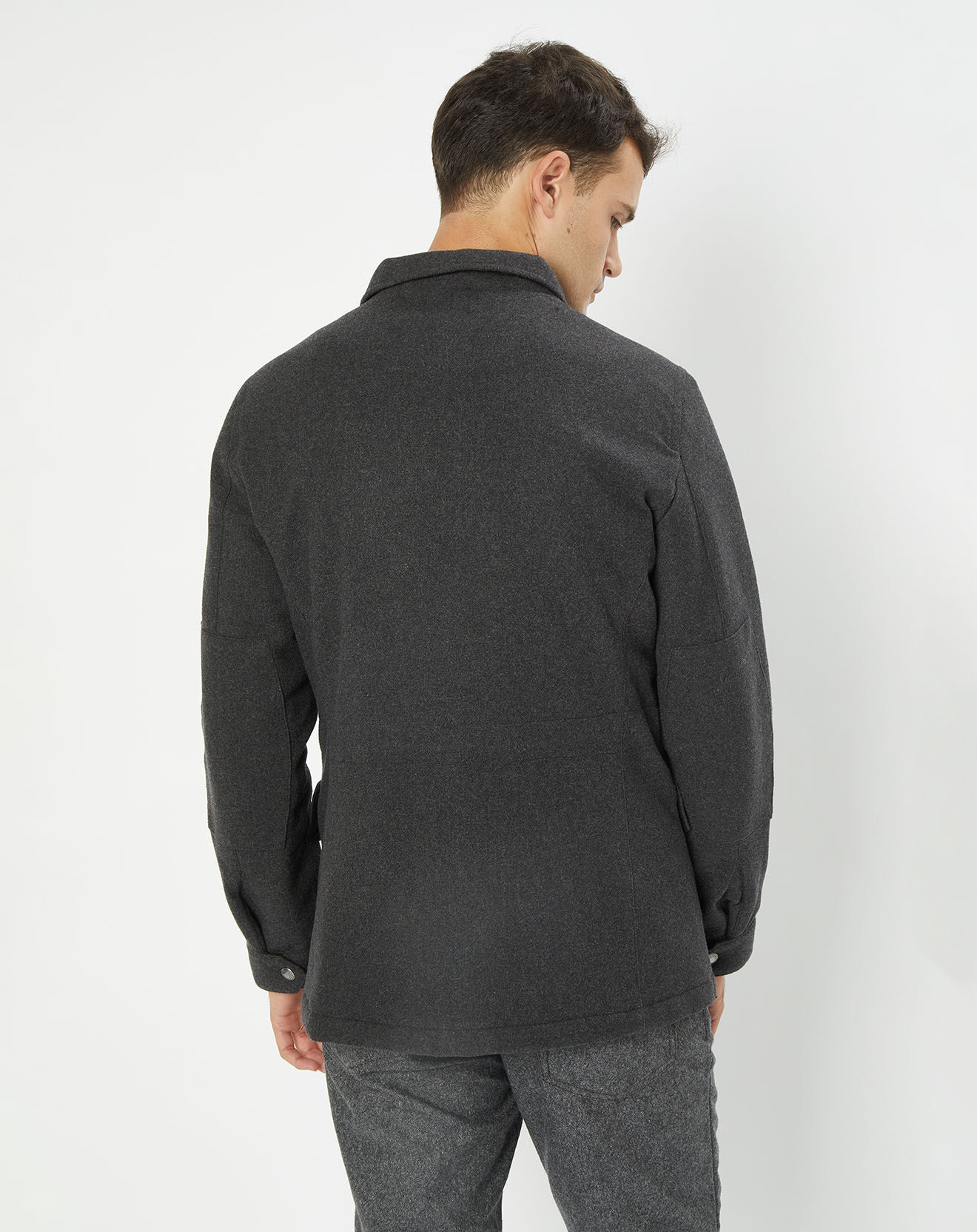 Hackett London Parka de ville en Laine mélangée Velo grise