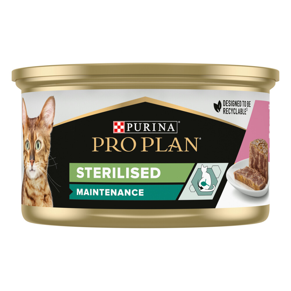 Pro Plan Cat Blik Paté Sterilised Zalm & Tonijn85 gr