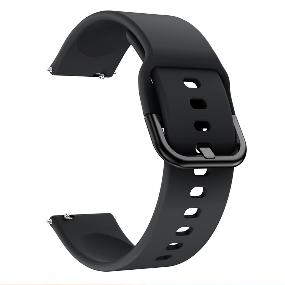 Samsung Galaxy Watch Active 2 (40mm) Silikon Sport Armband mit Dornschliesse (Gelenkumfang: 155-195mm) - Schwarz