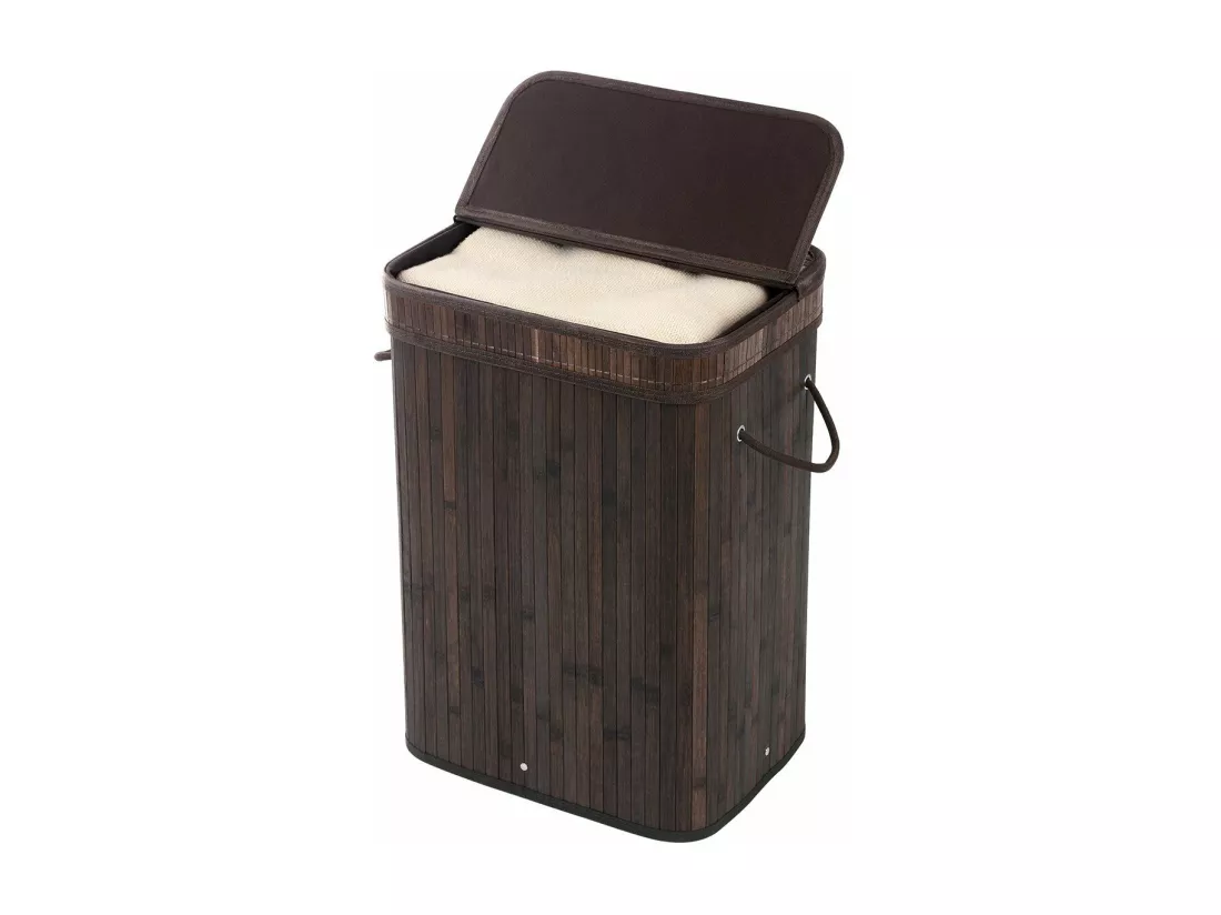 Panier à Linge en Bambou Marron - L40 cm