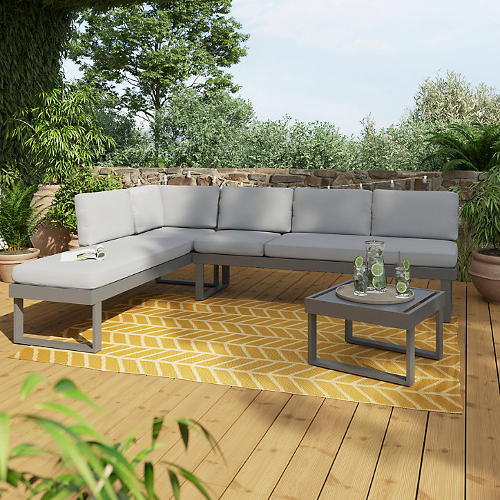 Salon de jardin GoodHome Moorea Modulable 6 personnes