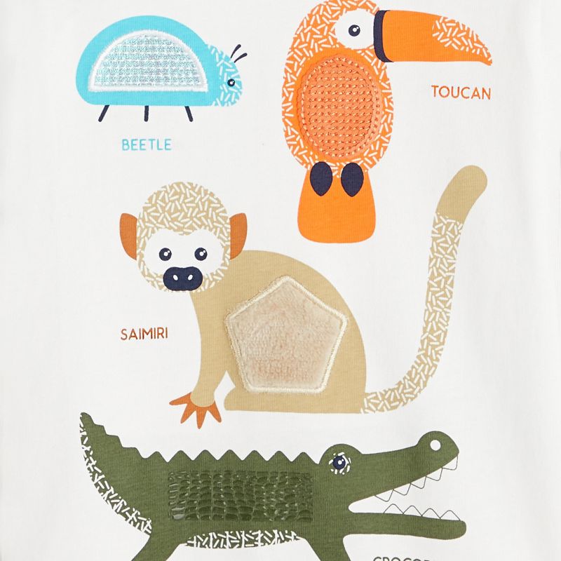 T-shirt imagier blanc bébé garçon Blanc