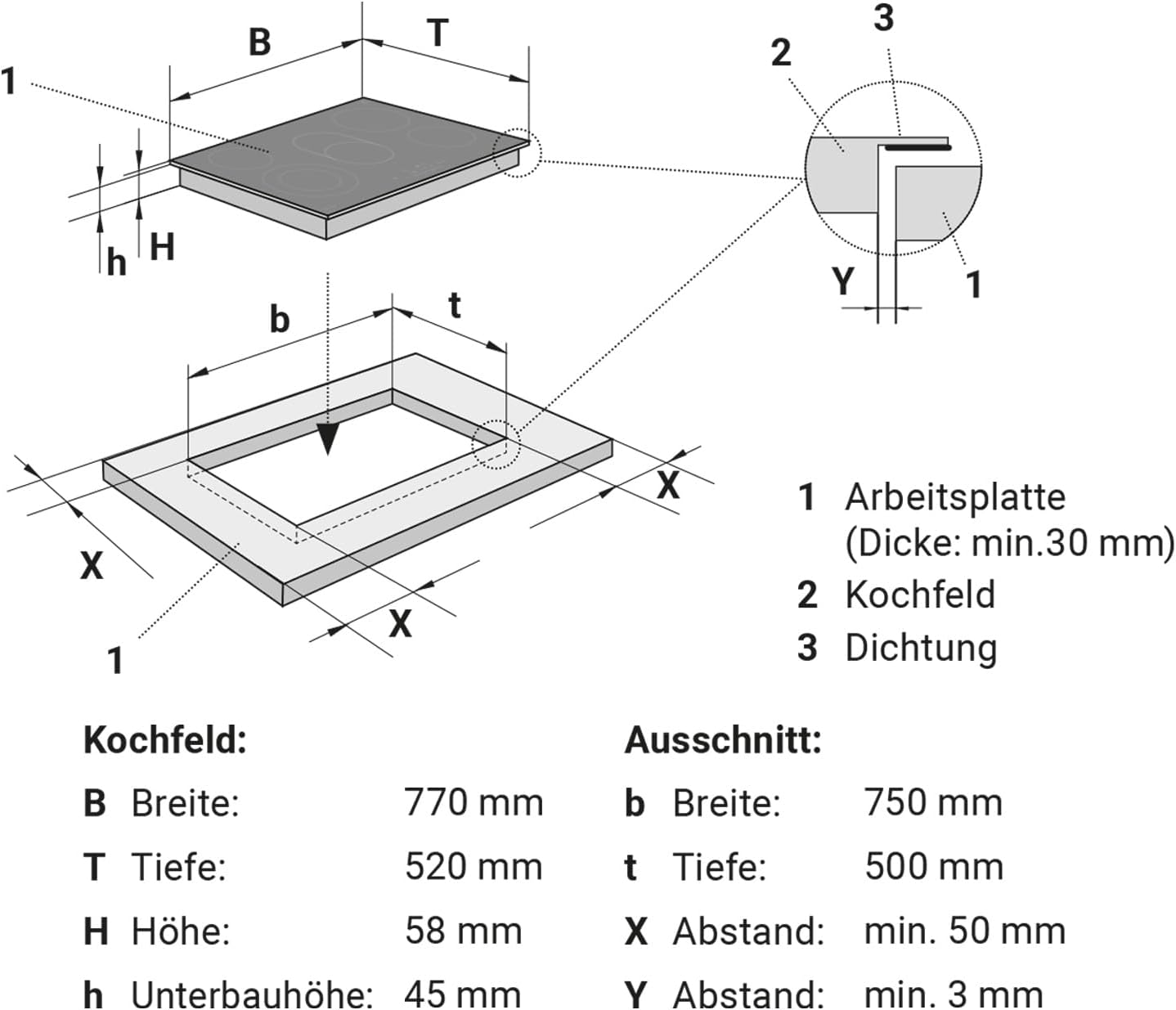 KKT KOLBE Autarkes Herdset | 60cm Einbaubackofen EB8017TFT | 77cm Glaskeramikkochfeld CH7705RL | TFT-Display | Soft Close | Katalyse | Pizzafunktion | Grill | Umluft | Heißluft | SET8017TFTCH77RL