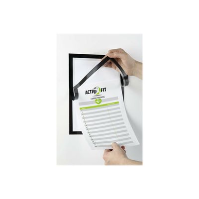 Durable Duraframe Note - Cadre d'affichage adhésif - A4 - noir - avec porte-stylo