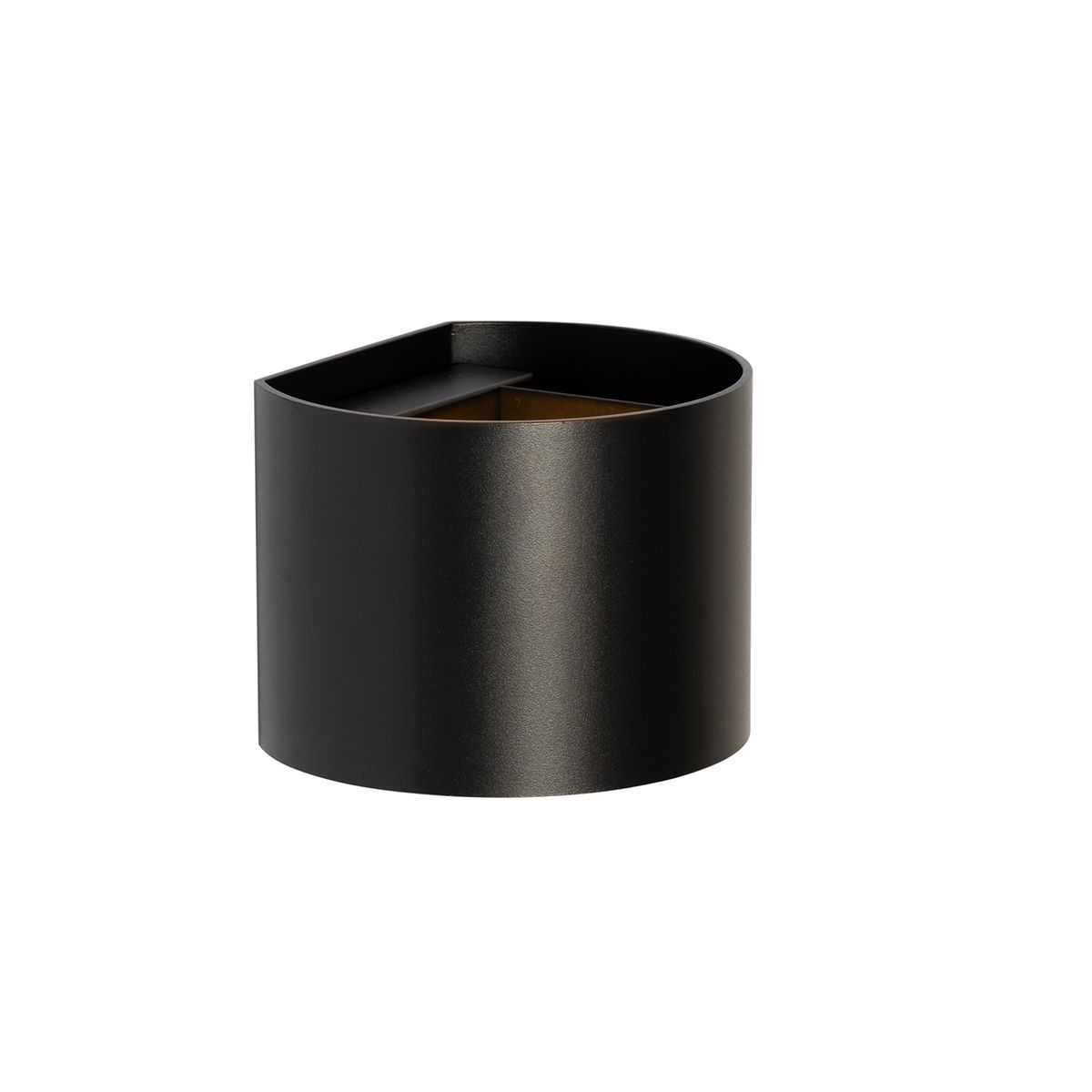 Moderne wandlamp zwart met lichteffect rond - Edwin