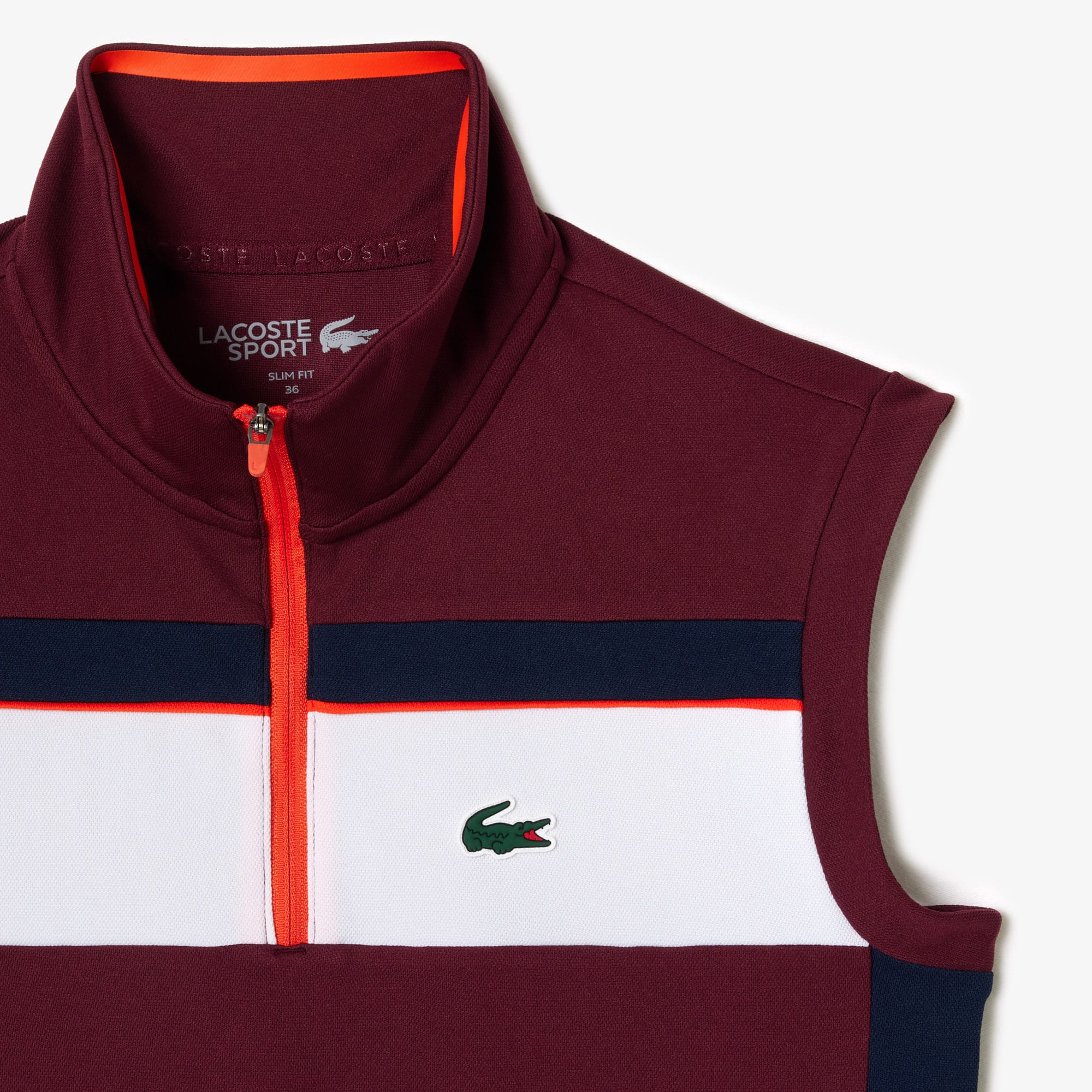 Polo Tennis contrasté en piqué indémaillable ultra-dry Manches Courtes - Rouge - Lacoste - Femme