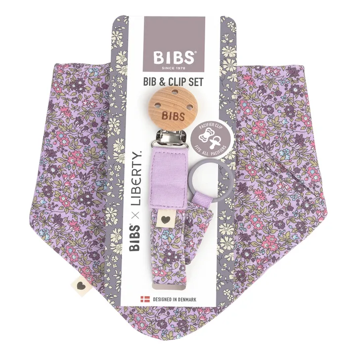 Bibs Attache tétine et bavoir bandana - Bibs x Liberty | Violet