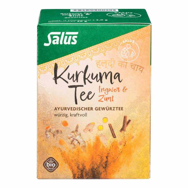 Kurkuma Tee Ingwer & Zimt Bio Salus Filterbeutel, 15 St