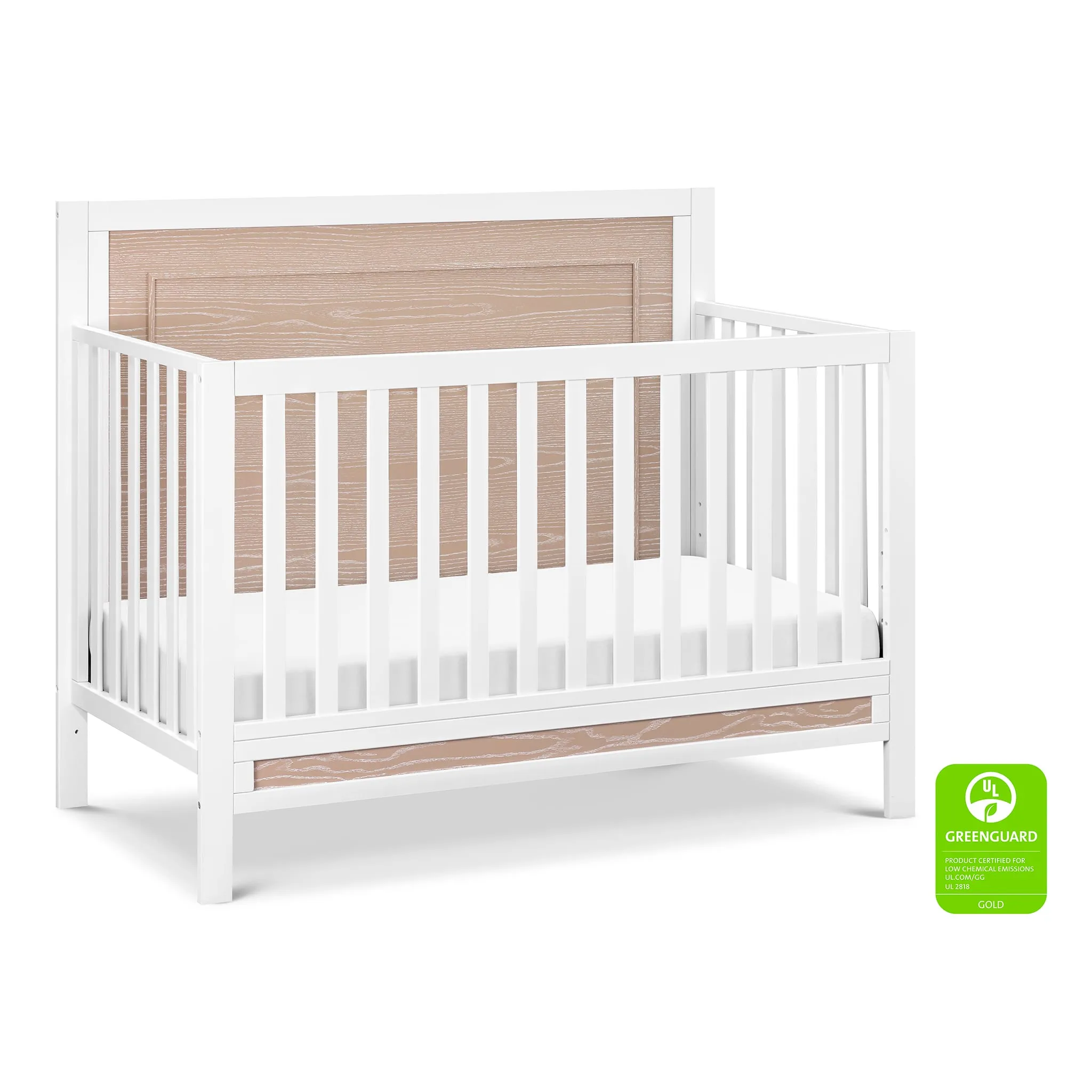 DaVinci Couchette Convertible 4-en-1 Radley - Blanc et Bois Côtier