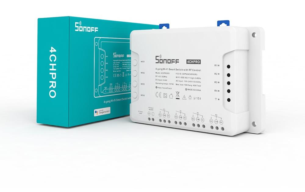 WLAN-Schaltaktor 4CHPROR3 4-fach, WiFi-RFWiFi Smart Switch mit HF-Steuerung