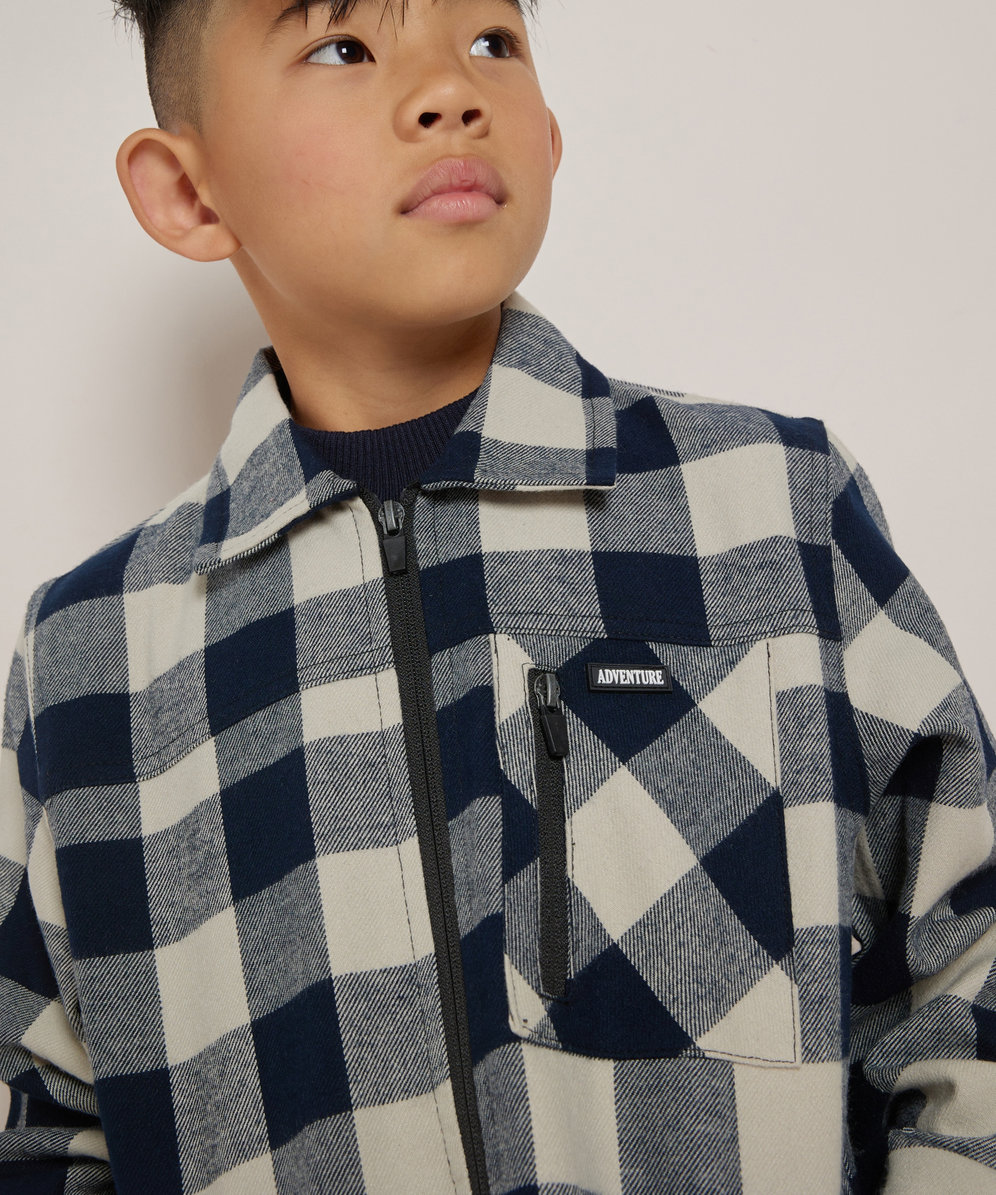 flanel blouse met rits