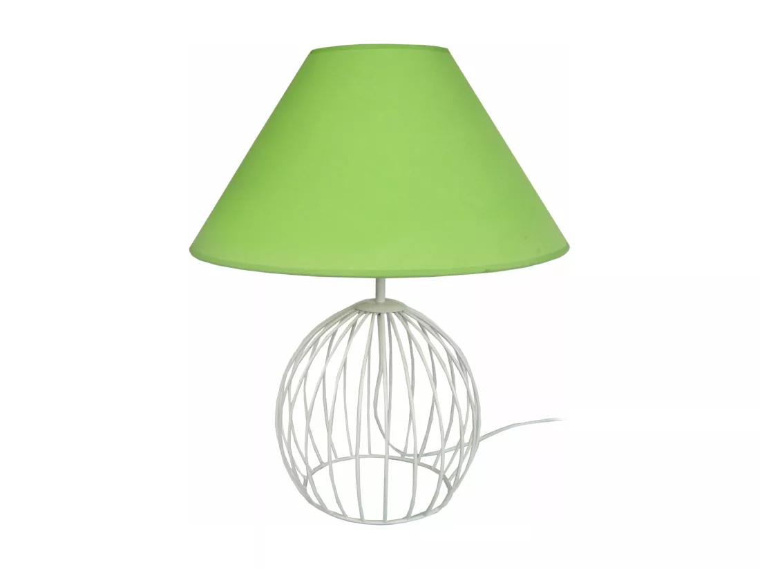 Lampe de salonfilaire métal, vert 44 cm.