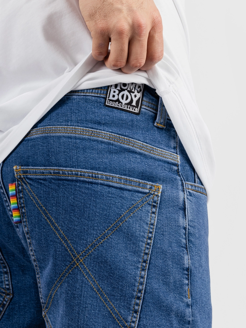 Homeboy X-tra BAGGY Denim Shorts washed blue