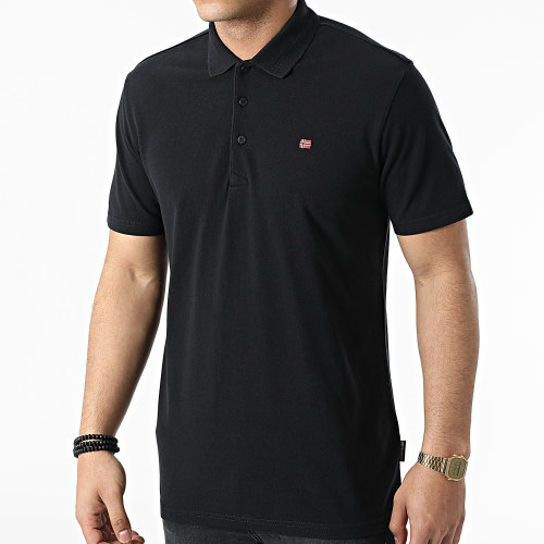 Polo Manches Courtes Ealis A4GDK Noir