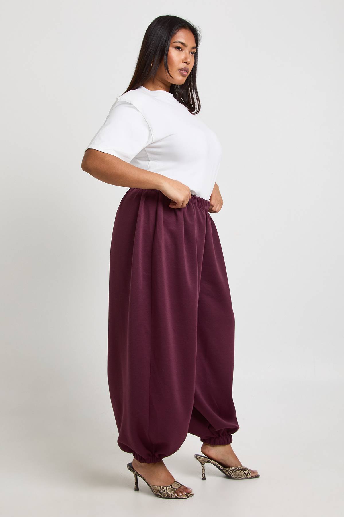 boohoo Pantalon Ballon Grande Taille